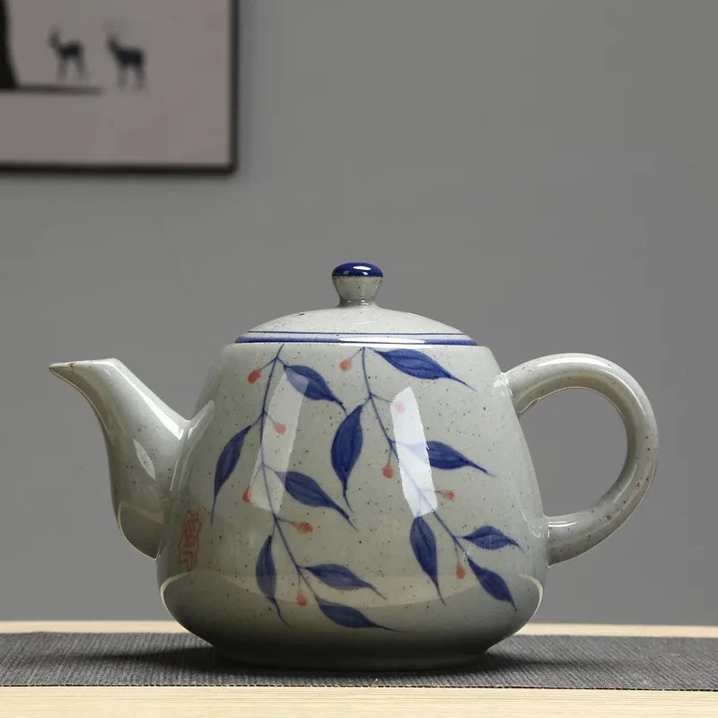 Large Hand-Painted Teapot - 900ml