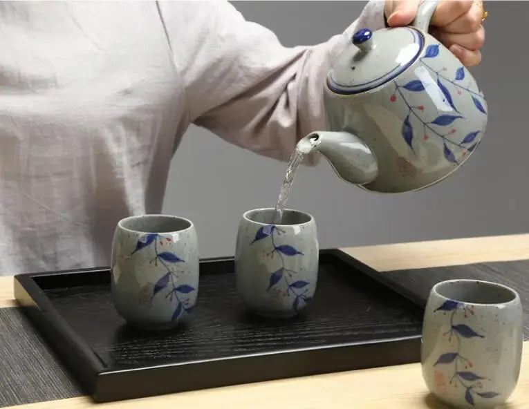 Large Hand-Painted Teapot - 900ml